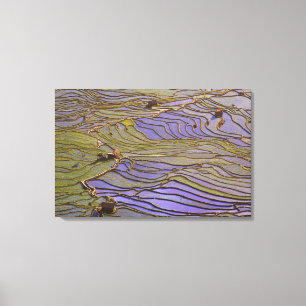 Asia, China, Yunnan Province, Yuanyang. Flooded Canvas Print