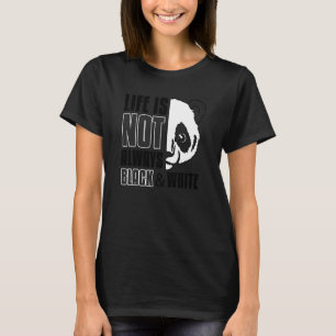 Asia Cute Love Panda Pun Bear Black White 2 T-Shirt