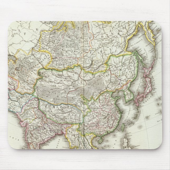 Asia Engraved Map Mouse Mat (Front)