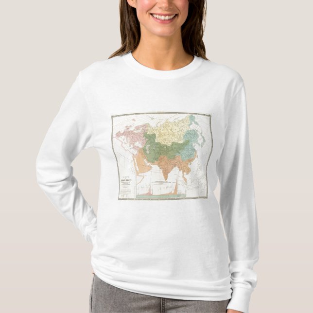 Asia, Europe river systems T-Shirt (Front)