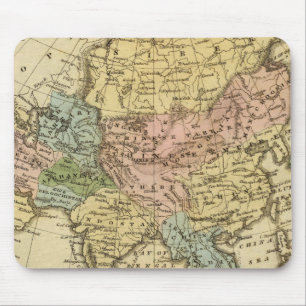 Asia Hand Coloured Atlas Map Mouse Mat