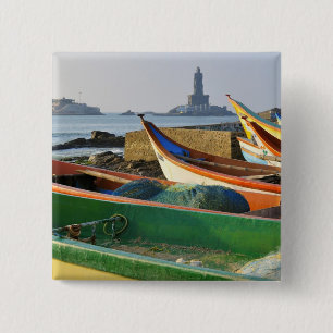 Asia, India, Tamil Nadu, Kanniyakumari 2 15 Cm Square Badge