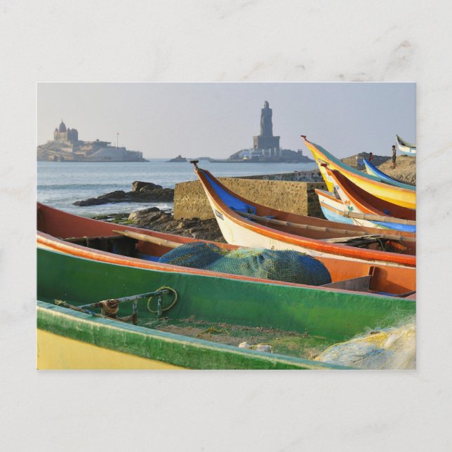 Asia, India, Tamil Nadu, Kanniyakumari 2 Postcard (Front)