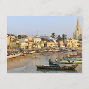 Asia, India, Tamil Nadu, Kanniyakumari Postcard