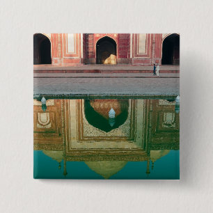 Asia, India, Uttar Pradesh, Agra. On the 2 15 Cm Square Badge