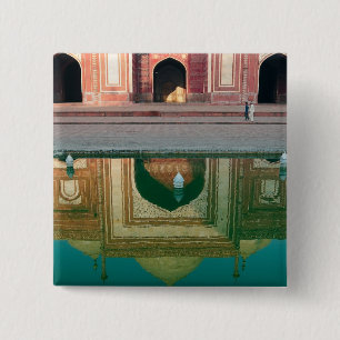 Asia, India, Uttar Pradesh, Agra. On the 2 15 Cm Square Badge