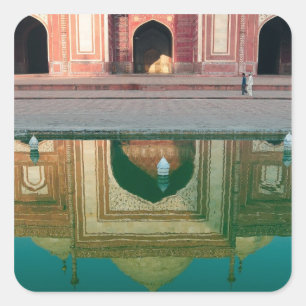 Asia, India, Uttar Pradesh, Agra. On the 2 Square Sticker