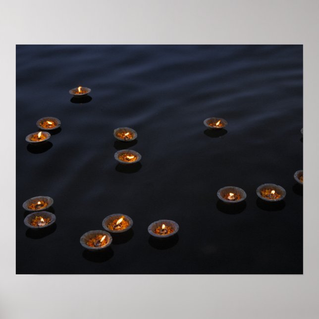 Asia, India, Varanasi Region. Offerings in the Poster (Front)