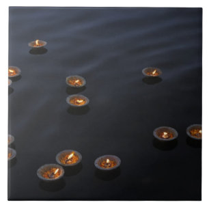 Asia, India, Varanasi Region. Offerings in the Tile