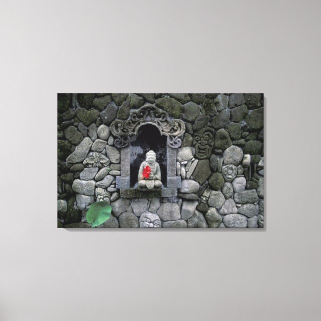 Asia, Indonesia, Bali. A shrine of Buddha Canvas Print (Front)