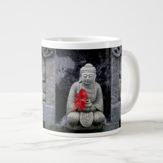 Asia, Indonesia, Bali. A shrine of Buddha Large Coffee Mug (Front Right)