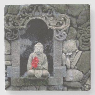 Asia, Indonesia, Bali. A shrine of Buddha Stone Coaster