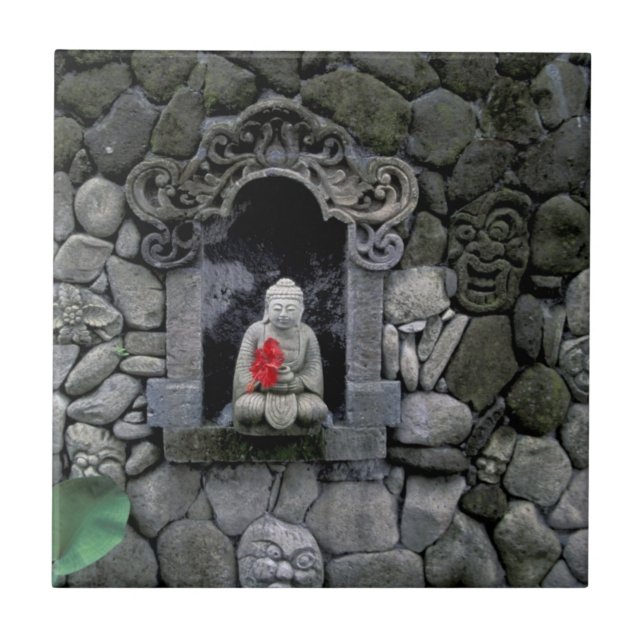 Asia, Indonesia, Bali. A shrine of Buddha Tile (Front)