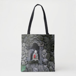 Asia, Indonesia, Bali. A shrine of Buddha Tote Bag