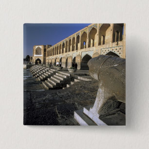 Asia, Iran, Isfahan. Pol-e Khaju Bridge. 15 Cm Square Badge