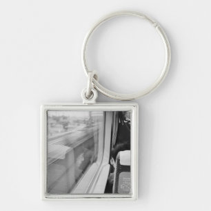 Asia, Japan. Aboard the Shinkansen Bullet Train Key Ring