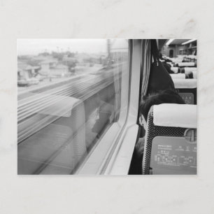 Asia, Japan. Aboard the Shinkansen Bullet Train Postcard