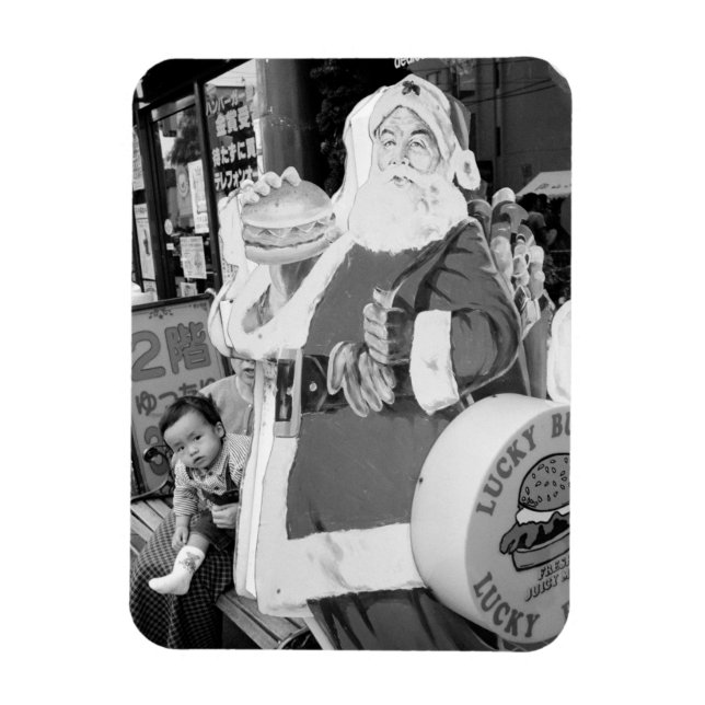 Asia, Japan, Hakodate. Santa Claus in Japan Magnet (Vertical)
