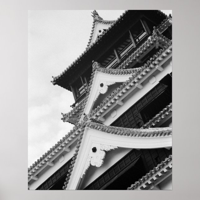 Asia, Japan, Kumamoto. Detail of the Kumamoto, Poster (Front)