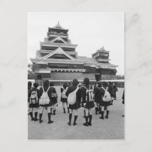 Asia, Japan, Kumamoto. Schoolchildren at Postcard