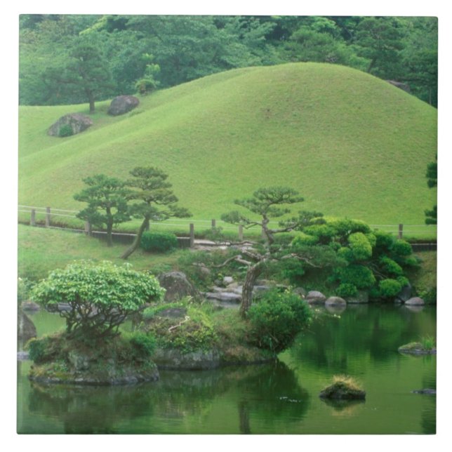 Asia, Japan, Kumamoto, Suizenji Koen Tile (Front)