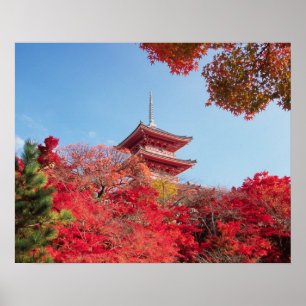 Asia, Japan, Kyoto. Autumn Colour Poster