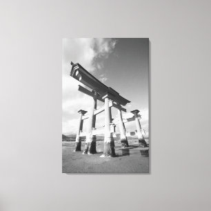 Asia, Japan, Miyajima. The Torri Gate. Canvas Print
