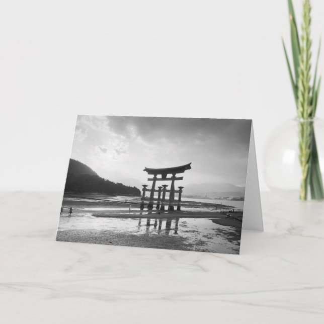 Asia, Japan, Myajima. Torri Gate Card (Front)