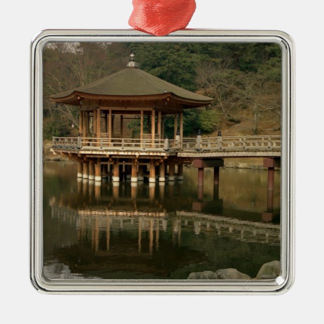 Asia, Japan, Nara, Temple in Nara Metal Tree Decoration (Front)