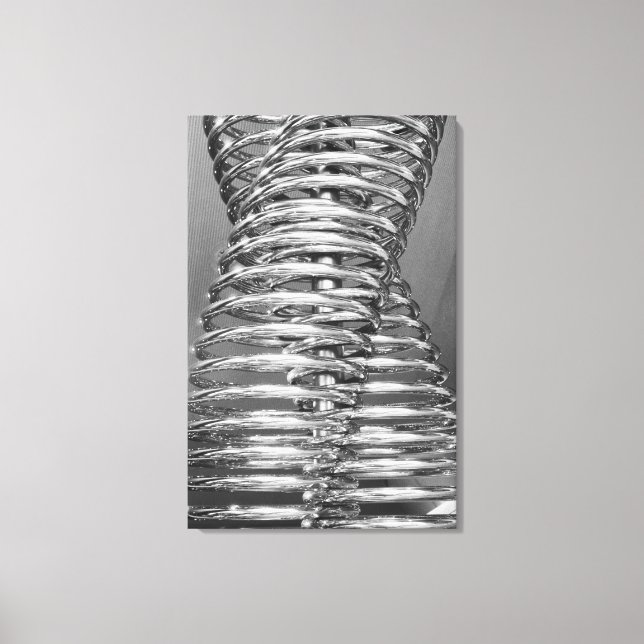 Asia, Japan, Tokyo. Coiled pipe, Tepco Energy 2 Canvas Print (Front)