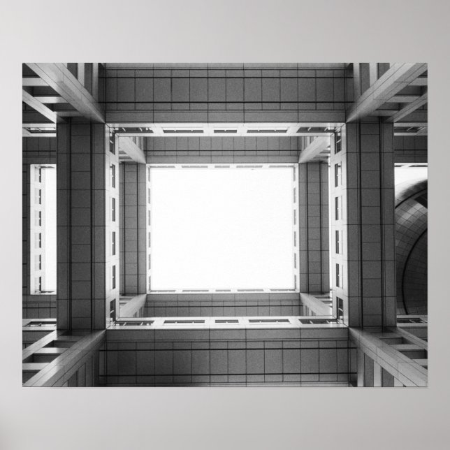 Asia, Japan, Tokyo. Fuji TV Building, looking Poster (Front)