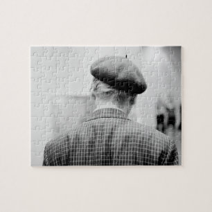 Asia, Japan, Tokyo. Man with Beret, Tokyo Metro Jigsaw Puzzle
