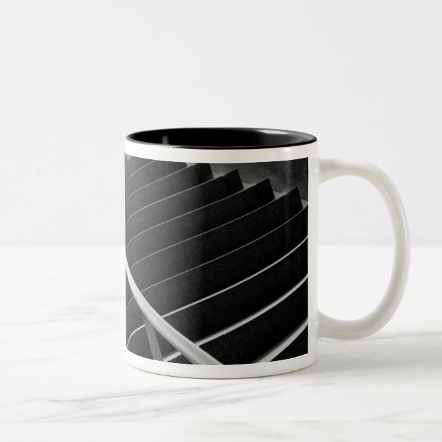 Asia, Japan, Tokyo. Stairs, Tokyo International 3 Two-Tone Coffee Mug (Right)