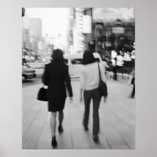 Asia, Japan, Tokyo. Young women on the Ginza. Poster
