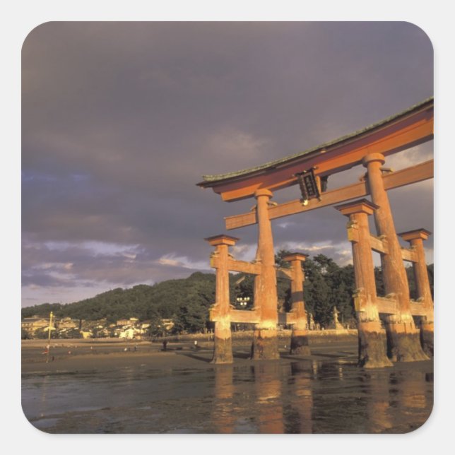 Asia, Japan, western Honshu, Miya, Jima Island, Square Sticker (Front)