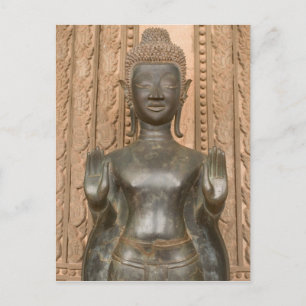 Asia, Laos, Vientiane, Bronze Buddha at Hawn Postcard