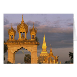 Asia, Laos, Vientiane. That Luang Temple.