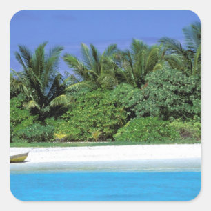 Asia, Maldives. North Male Atoll Square Sticker