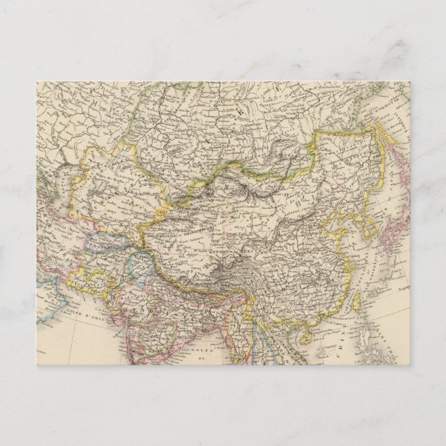 Asia Map 2 Postcard (Front)