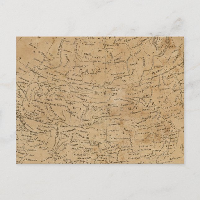 Asia Map 3 Postcard (Front)