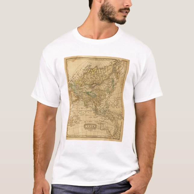 Asia  Map by Worcester T-Shirt (Front)