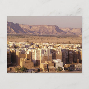 Asia, Middle East, Republic of Yemen. Shibam Postcard
