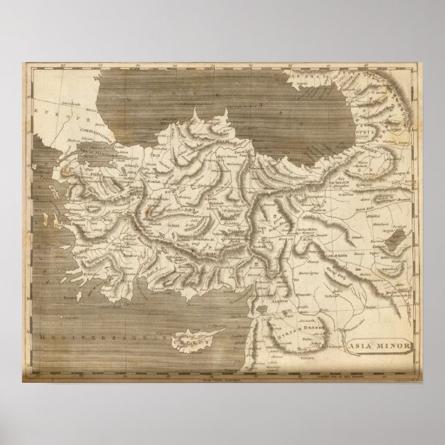 Asia Minor Map by Arrowsmith Poster (Front)