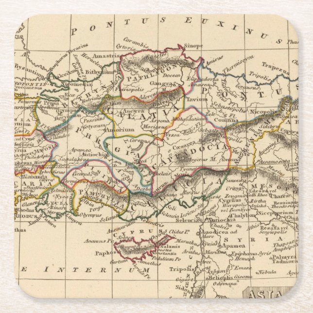 Asia Minor Square Paper Coaster (Front)