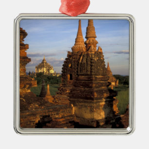 Asia, Myanmar, Bagan. Ancient temples and Metal Tree Decoration