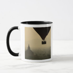 Asia, Myanmar, Bagan, balloon over temples of Mug