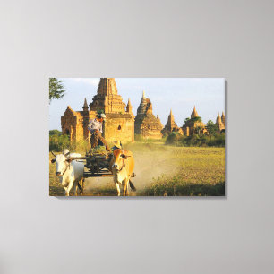 Asia, Myanmar (Burma), Bagan (Pagan). A cart is Canvas Print