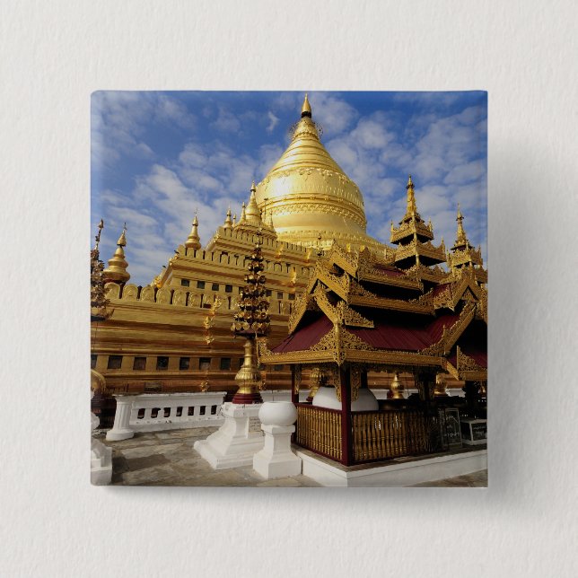 Asia, Myanmar (Burma), Bagan (Pagan). The Shwe 2 15 Cm Square Badge (Front)
