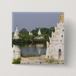 Asia, Myanmar (Burma), Mandalay. A buddhist 15 Cm Square Badge