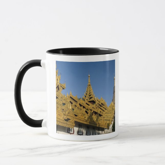 Asia, Myanmar, Yangon. Golden stupa of Shwedagon 2 Mug (Left)